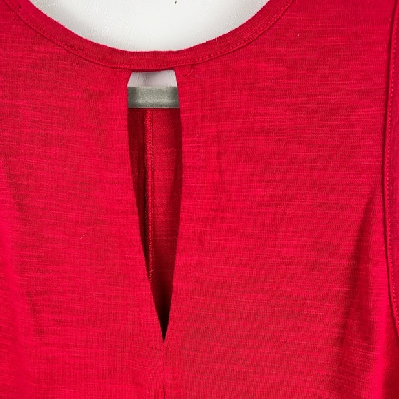 J.Crew Mercantile Tank Top Red Keyhole Womens Size Medium Sleeveless Top - Picture 9 of 12